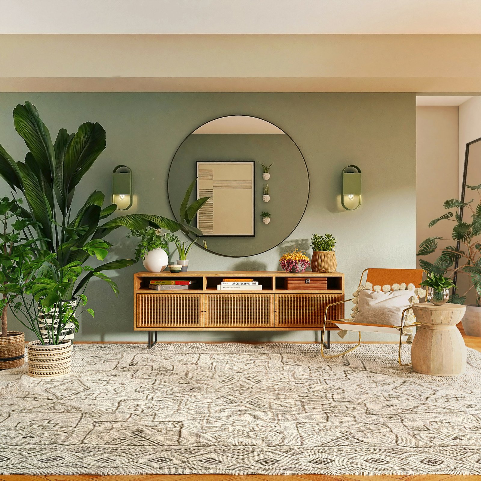 Architectural Living Room Interior